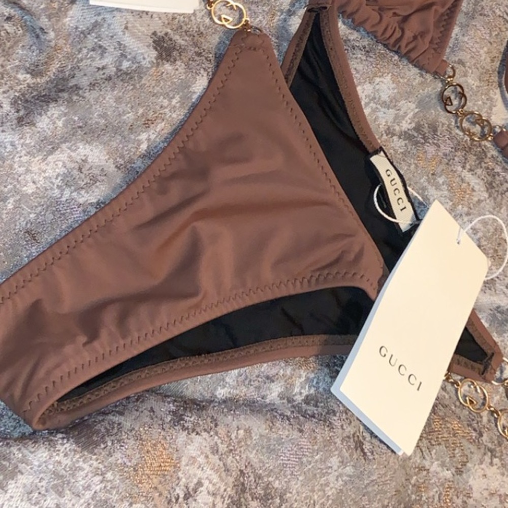 GG brown bikini bottoms
